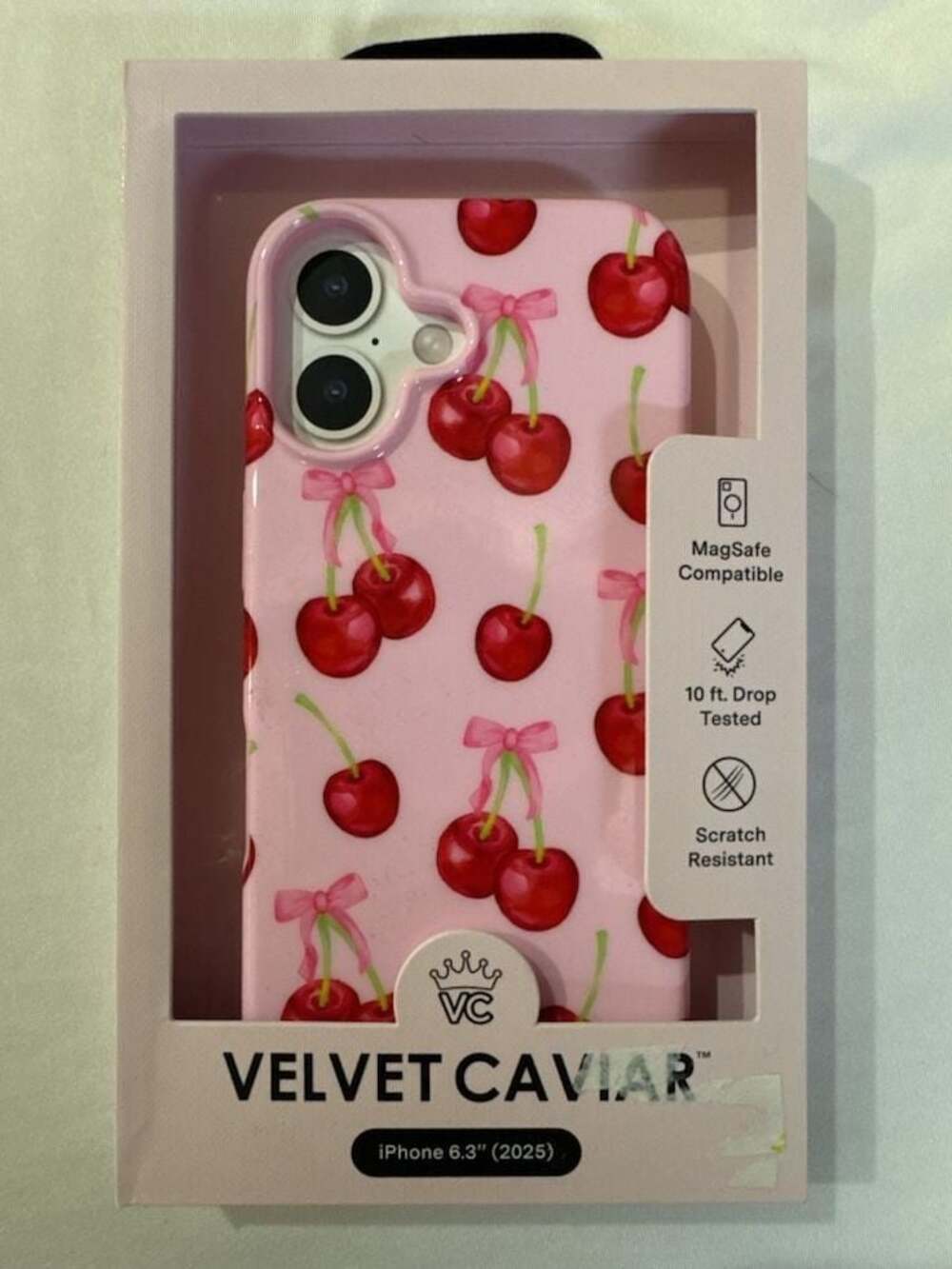 N468  Velvet Caviar Cherry Print MagSafe Phone Case for iPhone 6.3" (2025)